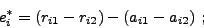 \begin{displaymath}
e^*_i = (r_{i1}-r_{i2}) - (a_{i1} - a_{i2}) ;
\end{displaymath}