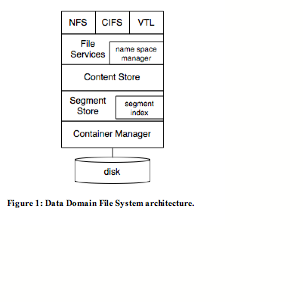 Text Box:  Figure 1: Data Domain File System architecture.