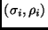$(\sigma_i,\rho_i)$