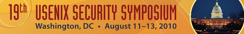 USENIX Security '10 Banner