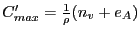 $C'_{max}=\frac{1}{\rho}(n_v+e_A)$
