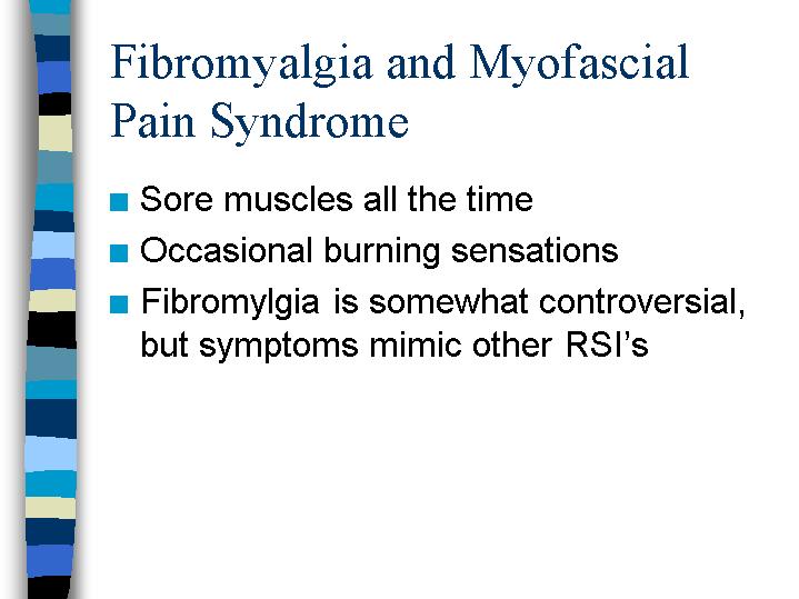 Myofascial pain syndrome trigger points