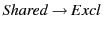 $ Shared \rightarrow Excl$