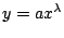 $y = ax^\lambda$