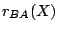 $r_{BA}(X)$