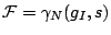 $ \mathcal{F}=\gamma_N(g_I,s)$