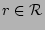 $r\in {\cal R}$