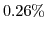 $0.26\%$