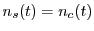 $ n_s(t)=n_c(t)$