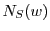 $ N_S(w)$