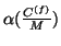 $ \alpha(\frac{C^{(f)}}{M})$