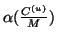 $ \alpha(\frac{C^{(u)}}{M})$