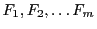 $F_1, F_2, \ldots F_m$