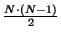 $ \frac{N \cdot (N-1)}{2}$