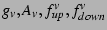 $ g_{v},A_{v},f_{up}^v,f_{down}^v$