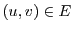 $ (u,v) \in
E$