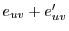 $ e_{uv}+e'_{uv}$