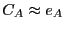 $C_A \approx e_A$