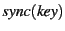 $sync(key)$