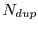$ N_{dup}$