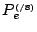 $P_e^{\scriptscriptstyle (/8)}$