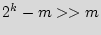 $ 2^k-m
» m$