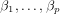 β1,...,βp  