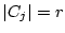 $\vert C_j\vert=r$