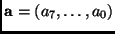 $ {\bf a}=(a_7,\ldots ,a_0)$