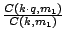 $ \frac{C(k\cdot q,m_1)}{C(k,m_1)}$