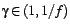 $ \gamma \in (1, 1/f)$