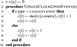 \begin{figure}
{
\begin{algorithmic}[1]
\CommentLine{$c(t_0) \gets 0$}
\Proc...
...(e) \gets c(t)$\
\EndIf
\EndProcedure
\end{algorithmic}
}
\end{figure}