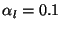 $\alpha_l = 0.1$