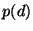$ p(d)$