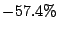 $ -57.4\%$