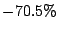 $ -70.5\%$