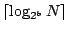 $\lceil \log _{2^b} N\rceil$