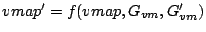 $vmap' = f(vmap, G_{vm}, G'_{vm})$